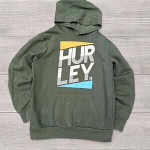 Hurley Green Graphic Hoodie -Youth Large